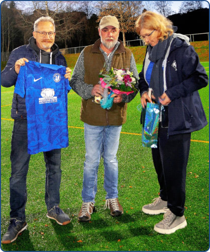 v.l.: Marc Spitz (SVE), Martin Fritz und Melanie Ackermann (FCN).